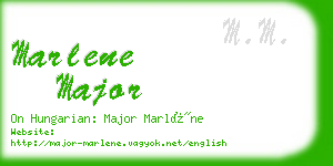marlene major business card